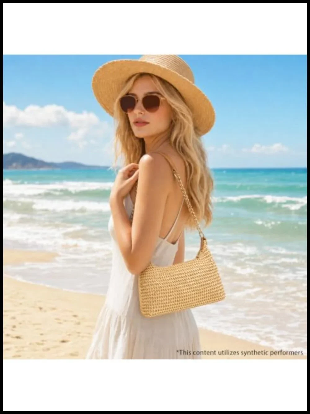 Boho Woven Straw Hobo Bag Crossbody Shoulder Purse Beach